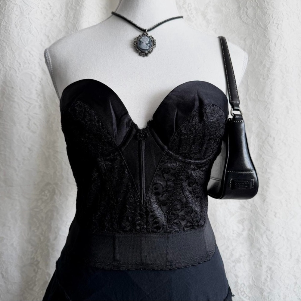 Vintage black witchy corset